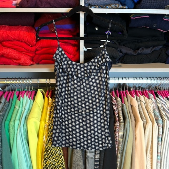 Loft blue/white print tank top size XS​ - Picture 1 of 3